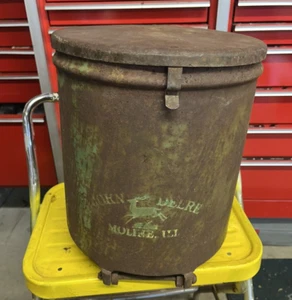 Vintage John Deere Tractor Corn Seeder Hopper Rusty, No holes, good part - Picture 1 of 5