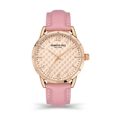 Reloj para mujer Kenneth Cole New York con correa de cuero rosa KCWLA2176402 Foto 1 de 2