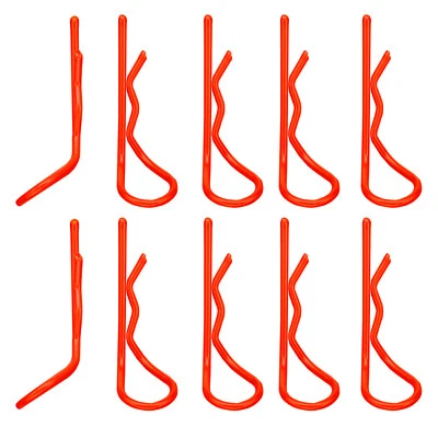 Karosserie Klammern Clips 27 mm neon orange für RC Car 1:10 Clip 10 Stk partCore - Bild 1 von 2