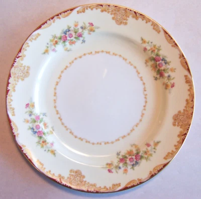 Noritake "MYSTERY 175" SALAD PLATE ~7.5", Porcelain, Gold Trim, Occupied Japan - Image 1 of 4