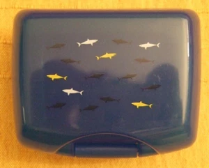 Aufbewahrungsbox Dose Plastik blau Tchibo Kinder - Bild 1 von 3