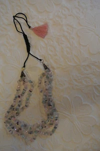 Coral 3-Strandl Blue/ Multi Necklace - Picture 1 of 1