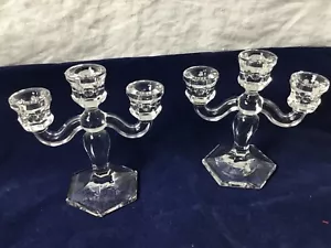 Candelabro Childs Pequeño 4,5" Vidrio 3 Velas Sin Marcar - Imagen 1 de 3