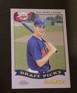 2002 TOPPS CHROME #622 - JOE MAUER RC CARD TWINS