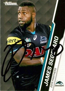 Signed 2015 PENRITH PANTHERS NRL Card JAMES SEGEYARO - Picture 1 of 2