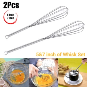 Kleiner Mini Edelstahl Schneemixer Hand Eier Schläger Rührer Mixer Backwerkzeug - Bild 1 von 15