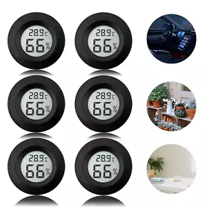 6Tlg Digital Hygrometer Mini Thermometer Luftfeuchtigkeit Temperaturmesser Slim - Bild 1 von 15