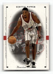1998-99 SP Authentic #38 Scottie Pippen Houston Rockets BASKETBALL HOF - Bild 1 von 2