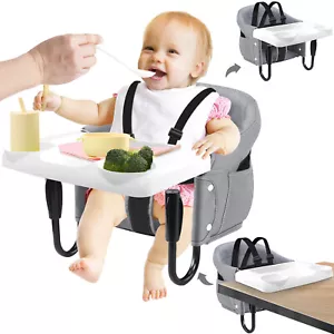 Hook on Chair Portable Baby Feeding Seat Attached to Table Clip on High with Bag - Picture 1 of 15