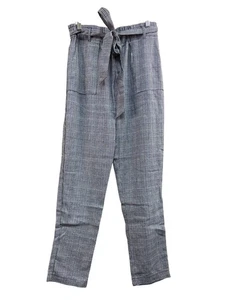 Shines L Damen karierte Paperbag Bundhose mit Gürtel - Bild 1 von 6