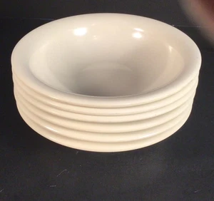 Vintage 90er Tupperware 6er Set Müslischalen Mandel/cremeweiß Melamin #2251A - Bild 1 von 5