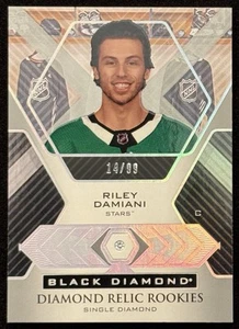 2021-22 UD Black Diamond Relic Rookies Riley Damiani RC BDR-RD - Imagen 1 de 2