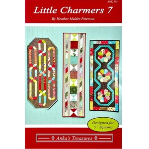 PATRÓN de edredón para corredores de mesa Little Charmers 7 Ankas Treasures CharmPack amigable - Imagen 1 de 7