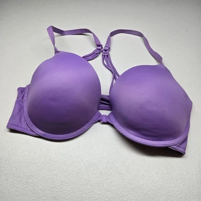 Sujetador ROSA 36D púrpura para mujer con tirantes cierre frontal push up en todas partes Foto 1 de 4