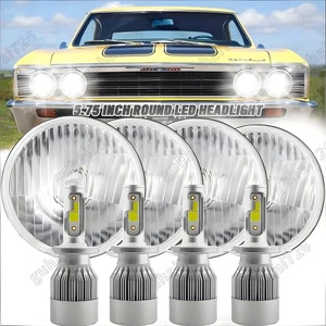 4pcs DOT 5.75" 5-3/4 Round Halo LED Headlights DRL for Chevy El Camino Corvette - Picture 1 of 13