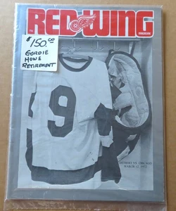 Vintage Det Red Wings vs Chicago Program Gordie Howe Retires Mar 12, 1972 cover - Picture 1 of 3