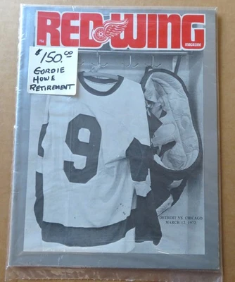 Vintage Det Red Wings vs Chicago Program Gordie Howe Retires Mar 12, 1972 cover - Image 1 of 3