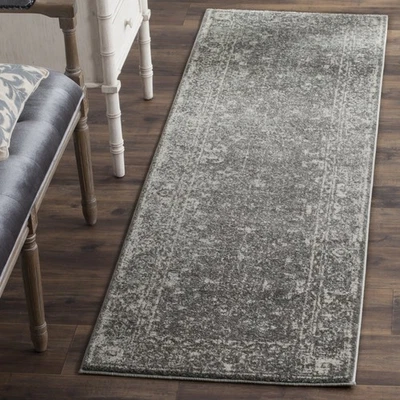 Tapete Evoke Collection Accent - 2'2" x 5', cinza e marfim, chique gasto desgastado... - Imagem 1 de 4