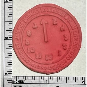 Digitale Uhr Lehrer Rund Rot Tinte Gummistempel Basteln Scrapbooking  - Bild 1 von 3