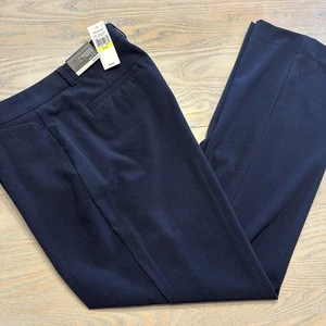 NEW Van Heusen Studio Modern Fit Navy Blue Dress Pants Women's 10 Flat Front $78 - Picture 1 of 18