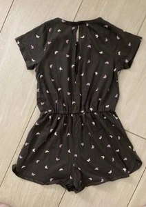 melrose and market Girls Romper Size M (8-10) Charcoal Gray w/tiny Butterflies - Picture 1 of 6