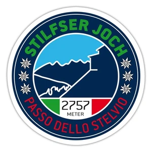Stilfser Joch Italien Ortler Alpen Gebirgspass Aufkleber Sticker - Bild 1 von 7