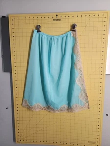 Vintage Emilio Pucci Formfit Rogers Robins Egg Blue Lace Half Slip Size M - Bild 1 von 11