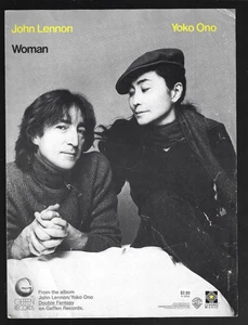 JOHN LENNON YOKO ONO PARTITURAS VINTAGE MUJER 1981 BEATLES anteriormente - Imagen 1 de 1