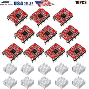 10Pcs A4988 Stepper Motor Driver Module for 3D Printer RepRap StepStick Arduino - Picture 1 of 8