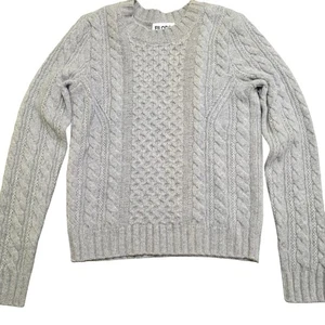 FILORO S grau Kaschmir Pullover Zopfmuster minimalistisch weich Mädchen neutral - Bild 1 von 7