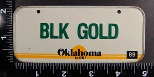 1989 Post Cereal OKLAHOMA Metal Mini License Plate (m89p0032) - Picture 1 of 2