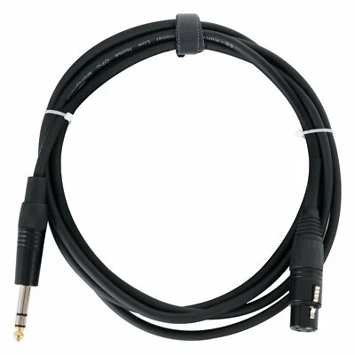 Cable de audio profesional DJ PA 2,5 m estéreo simétrico XLR hembra a conector de 6,3 mm simm