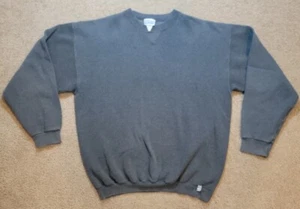 Vintage Blank 90s Fade Gray Crew Neck Sweatshirt - Discuss Athletic - Size XL - Picture 1 of 9