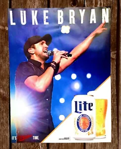 NUOVO POSTER PUBBLICITARIO 2014 LUKE BRYAN MILLER LITE 18X24 NUOVO VECCHIO STOCK - Foto 1 di 1