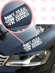 1pc Don't Park Too Close Decal, Funny Car Window Sticker for Laughter & Warnings - Picture 1 of 10