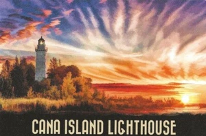 Cartolina WI Cana Island Lighthouse Door County Lake Michigan COME NUOVA inutilizzata - Foto 1 di 1