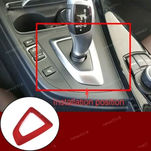Panel de caja de cambio rojo ABS borde de cubierta para BMW 1 2 3 4 Serie F30/34 2013-2018 - Imagen 1 de 6