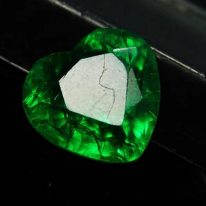 Emerald Colombian Green Heart Cut 10 Carat Natural CERTIFIED Loose Gemstone - Picture 1 of 13