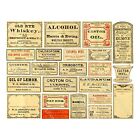 23 Old Fashioned Apothecary & Pharmacy Label Stickers, Cut & Peel Sheet 371Q
