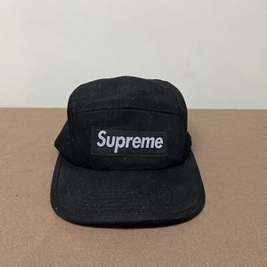 Supreme Logo Cap Hat Adult Black One Size Outdoor Made In USA Adjustable Rare - Picture 1 of 8
