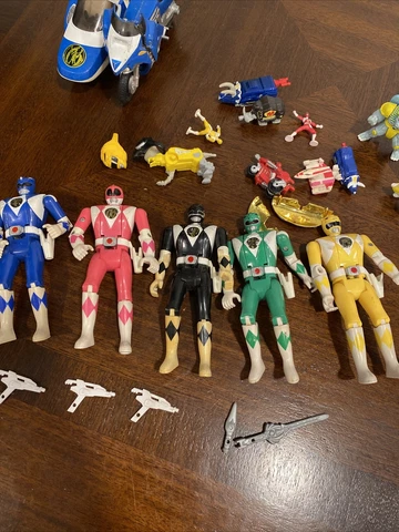 Vintage 90s Bandai Power Ranger Toys Action Figure Mixed Flip Head Lot Cover