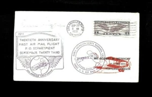 Flight Cover 20th Anniversary 1st Airmail Flight Earle Ovington Auto. Net 100.00 - Picture 1 of 1
