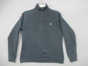 Polo Ralph Lauren Boys Sweater Medium Turtleneck Black Pony - Picture 1 of 11