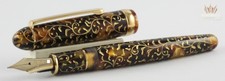 PLATINUM 3776 CENTURY KARAKUSA CHINKIN TORTOISE CELLULOID FOUNTAIN PEN SPLENDID!