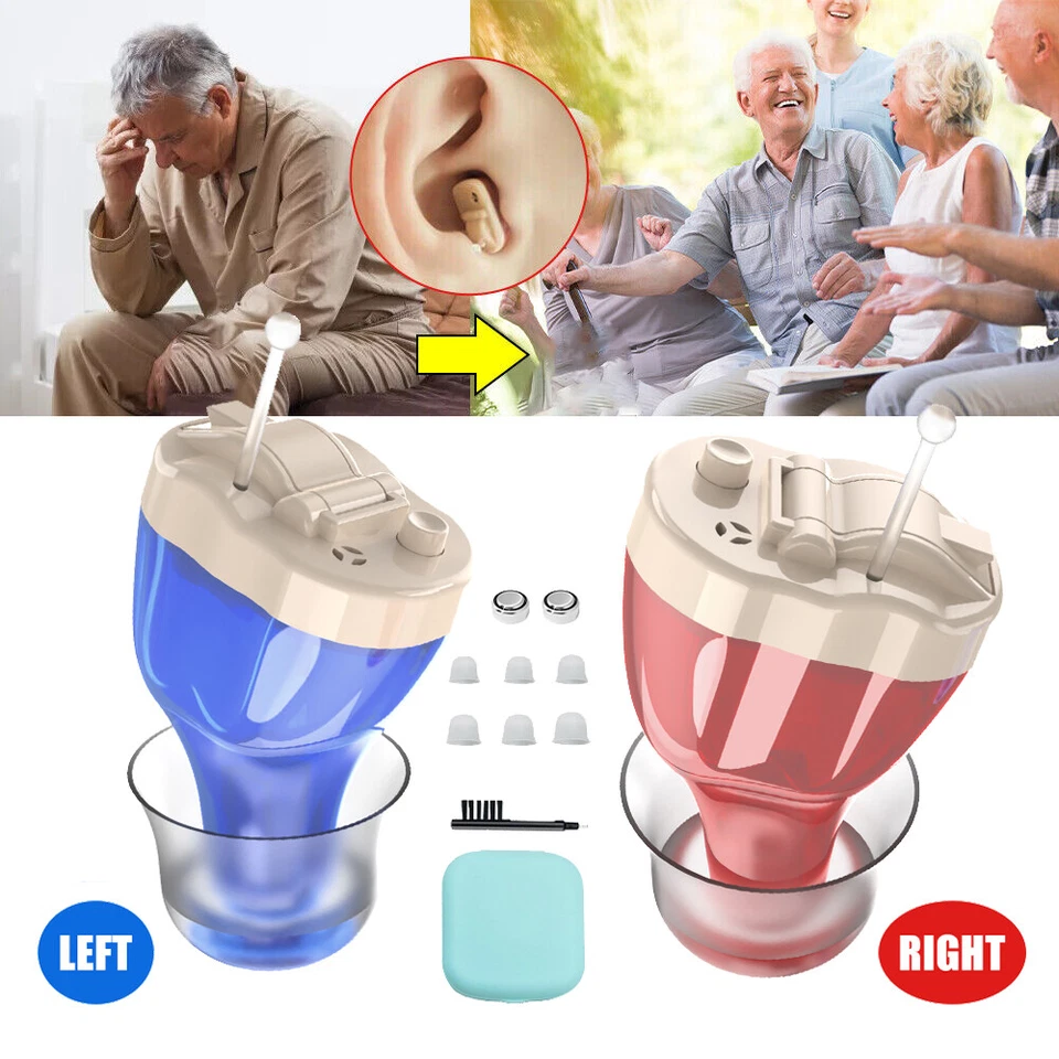 Mini Hearing Aids Digital Invisible In Ear Small Sound Voice Amplifier Enhancer - Image 1 of 4