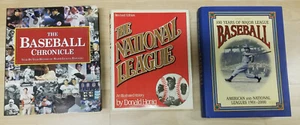 Lot 3 Oversized Hardcover Baseball Books Chronicle 100 Years MLB National League - Picture 1 of 3