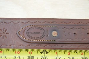 LOT TH10 JR Allen Brown Leather Cartridge Belt 44, 44-40, 45LC - Picture 1 of 3