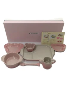 Le Creuset Children's Tableware Set Pink Baby Food Baby Gifts Japan Import Japan - Picture 1 of 5
