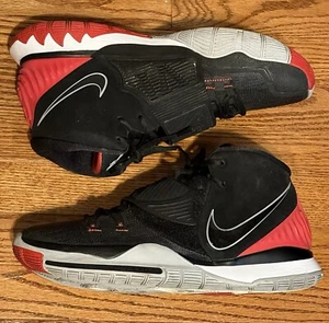 Nike Kyrie 6 Bred Men’s Basketball Shoes Black Red Sneakers BQ4630-002 Sz 13 - Picture 1 of 7