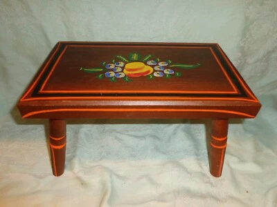 Ebersol Cabinet Shop Leola PA Hand Painted Wood Foot Stool - Image 1 of 4